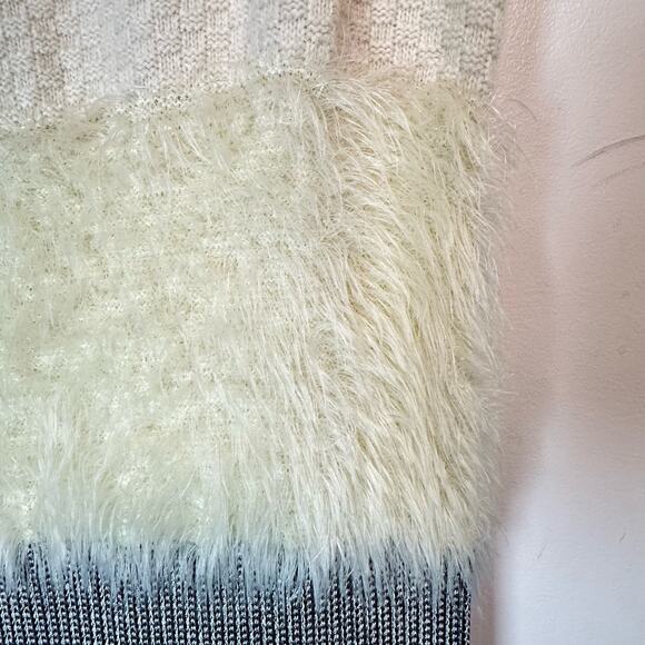 Diane Von Furstenberg fur trimmed Knit Dress Ivory Size S luxury whimsical NWOT - Picture 6 of 13